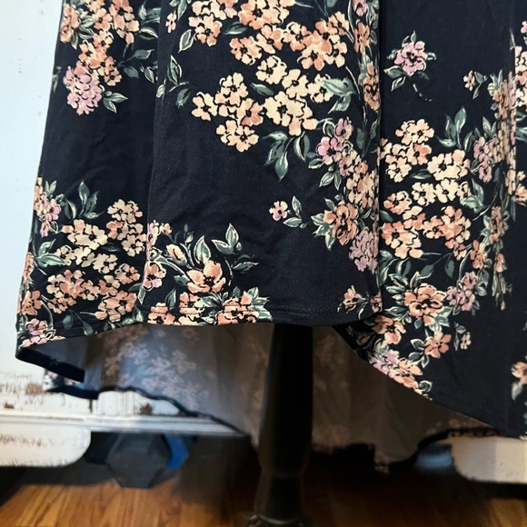 Dark blue  floral print hi low dress xl - Picture 12 of 12